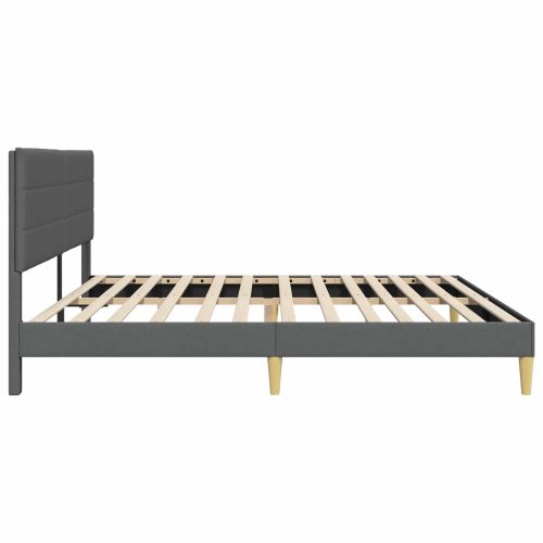Рамка за легло с таблото Тъмносиво 180 x 200 cm Текстил