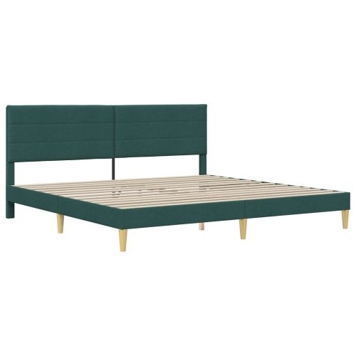 Рамка за легло с таблото Тъмнозелено 180 x 200 cm Текстил