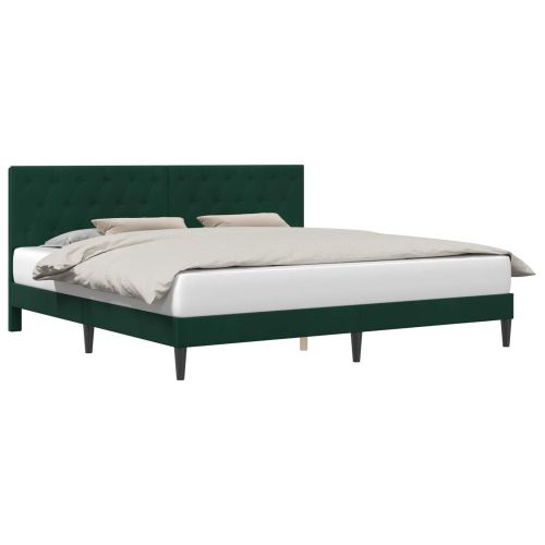 Рамка за легло с таблото Тъмнозелено 180 x 200 cm Кадифе