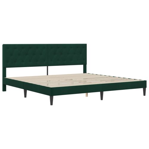 Рамка за легло с таблото Тъмнозелено 180 x 200 cm Кадифе
