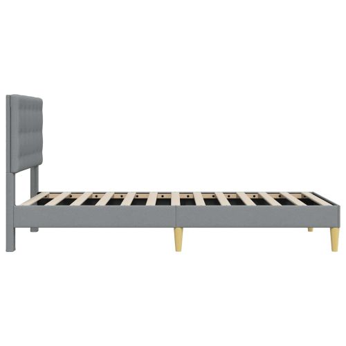 Рамка за легло с таблото Светлосиво 90 x 190 cm Текстил