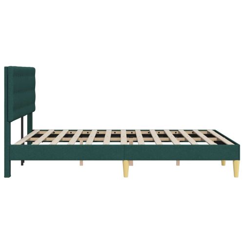 Рамка за легло с таблото Тъмнозелено 140 x 190 cm Текстил