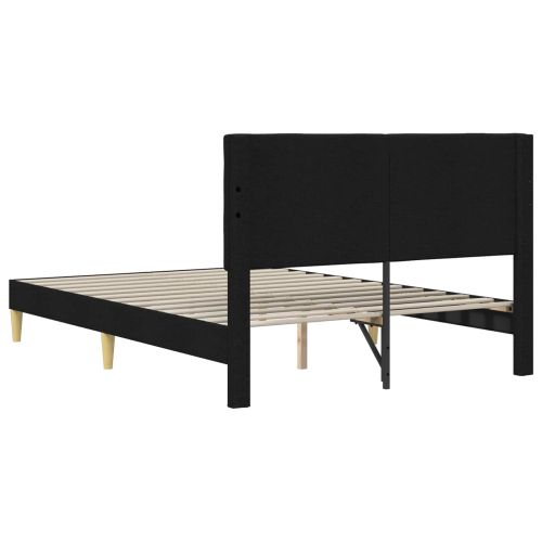 Рамка за легло с таблото Черно 160 x 200 cm Текстил