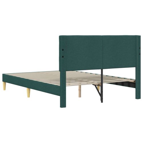 Рамка за легло с таблото Тъмнозелено 160 x 200 cm Текстил