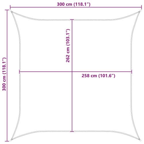 Слънчево платно за сянка 3 x 3 m 100% полиестер Оксфорд