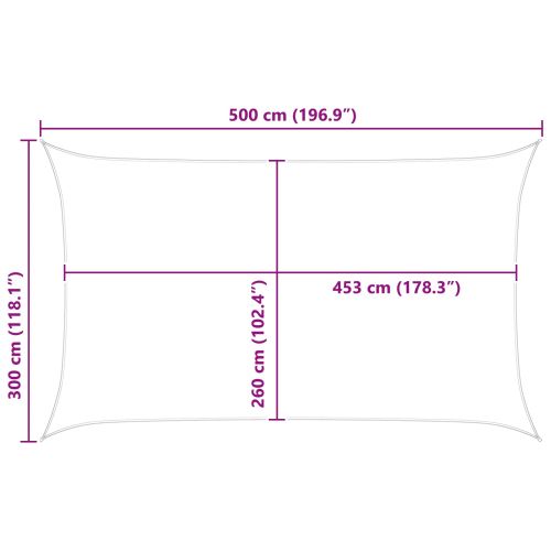 Слънчево платно за сянка Светлосив и бял 5 x 3 m