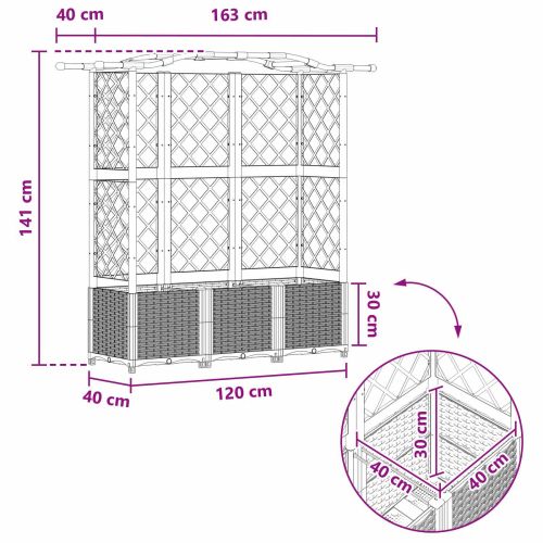 Повдигнато легло с решетка и покривка Черно 163 x 40 x 138 см