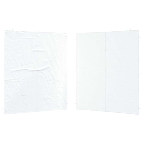 Стена на палатка за парти 2 pcs Бяло 200 x 195 см