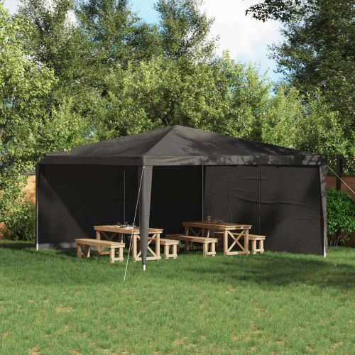 Стена на палатка за парти 2 pcs Антрацит 400 x 195 см