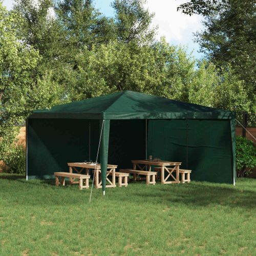 Стена на палатка за парти 2 pcs Зелено 400 x 195 см