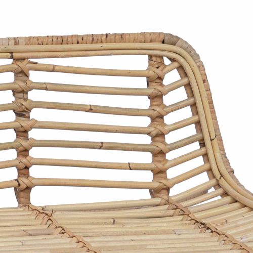 Бар стол 2 pcs Натурално 44 x 45 x 76 см Ратан и стомана