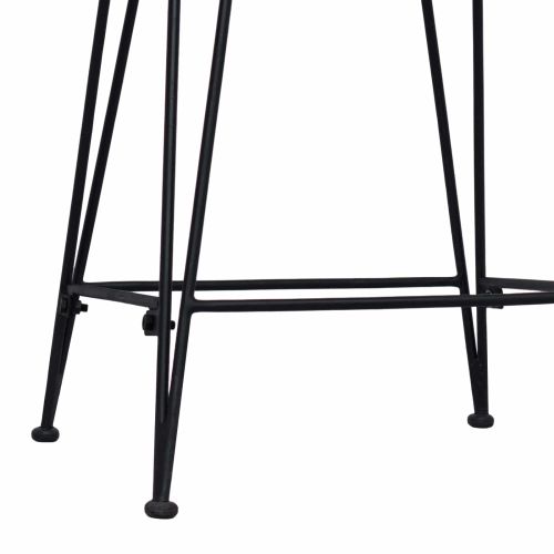 Бар стол 2 pcs Натурално 44 x 45 x 76 см Ратан и стомана
