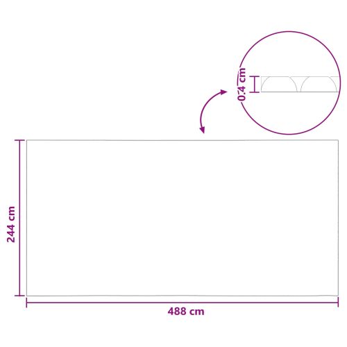 Слънчев покрив за басейн - Високо качество 488 x 244 см 200 μm