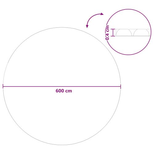 Соларно покритие за басейн Ø 600 см 110 μm Кръгла ПЕ Черно