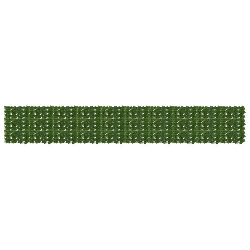 Завеса за балкон с листа Зелено 500 x 75 cm Полиестер и тъкан
