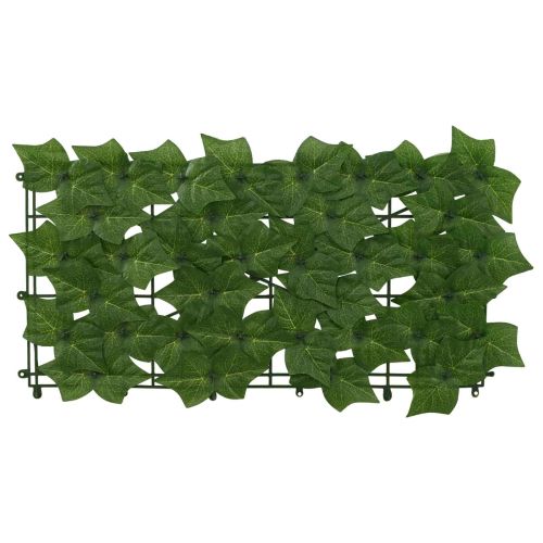 Завеса за балкон с листа Зелено 500 x 150 cm Полиестер и тъкан