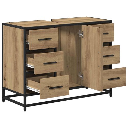 Шкаф за баня Дъб 80 x 33 x 60 см Инженерно дърво