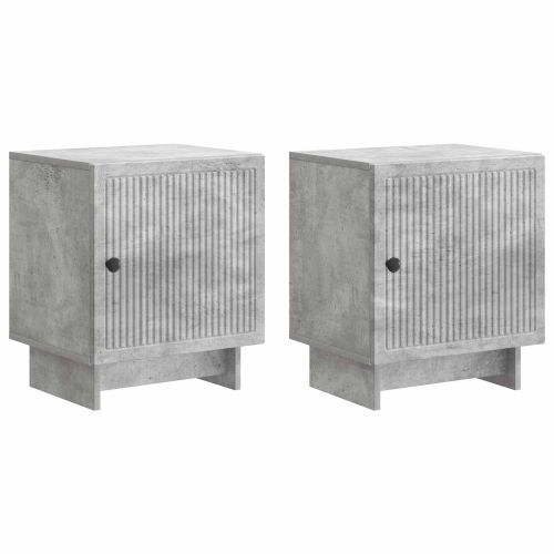 Нощен шкаф 2 pcs Бетонно сиво 43 x 34,5 x 50 см
