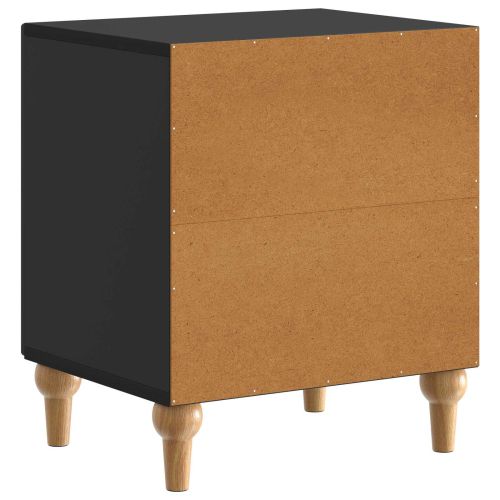Нощен шкаф 2 pcs Черно 43 x 34,5 x 50 см Инженерна дървесина