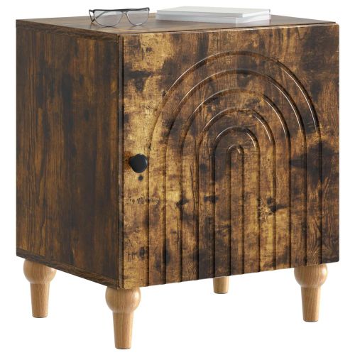 Нощен шкаф Опушен дъб 43 x 34,5 x 50 см Инженерна дървесина