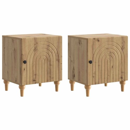 Нощен шкаф 2 pcs Дъб артизан 43 x 34,5 x 50 см