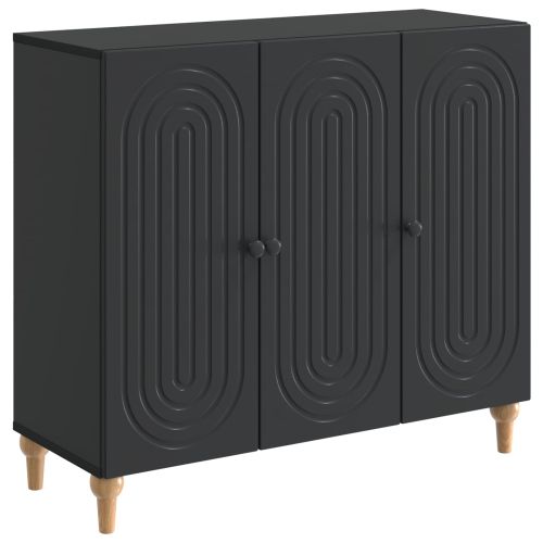 Служебен шкаф Черно 89 x 34,5 x 80 см Инженерна дървесина