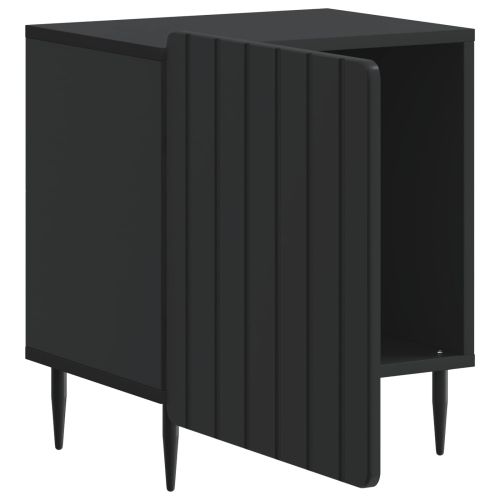 Нощен шкаф Черно 43 x 34,5 x 52 см Инженерна дървесина