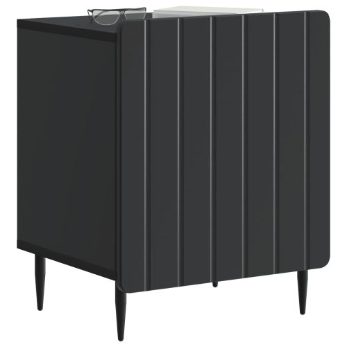 Нощен шкаф 2 pcs Черно 43 x 34,5 x 52 см Инженерна дървесина