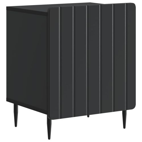 Нощен шкаф 2 pcs Черно 43 x 34,5 x 52 см Инженерна дървесина