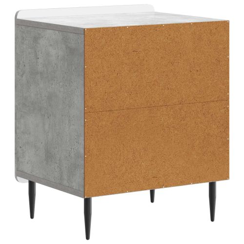 Нощен шкаф Бетонно сиво 43 x 34,5 x 52 см Инженерна дървесина