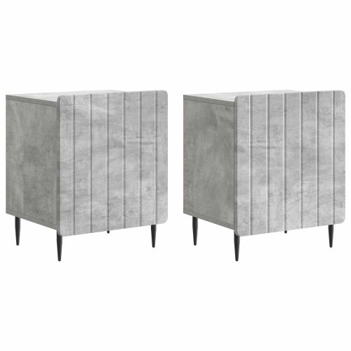 Нощен шкаф 2 pcs Бетонно сиво 43 x 34,5 x 52 см