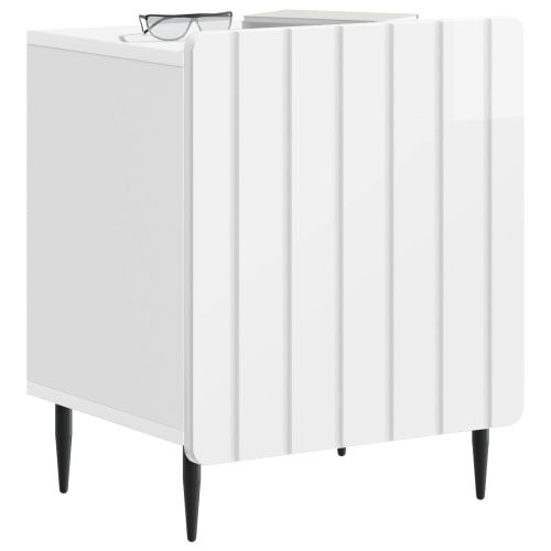 Нощен шкаф 2 pcs Бял гланц 43 x 34,5 x 52 см