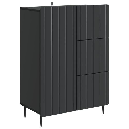 Служебен шкаф Черно 66 x 34,5 x 91,5 см Инженерна дървесина