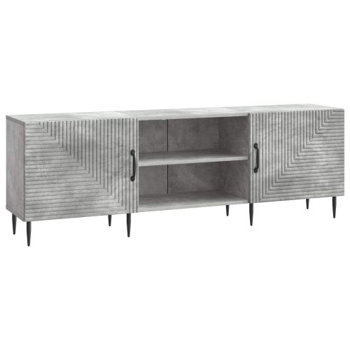 ТВ шкаф Бетонно сиво 150 x 31 x 50 см Инженерна дървесина