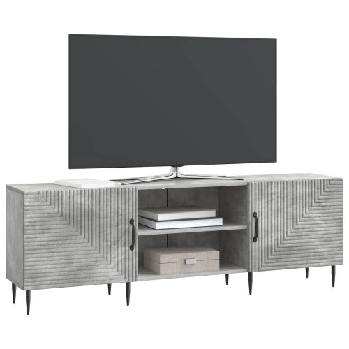 ТВ шкаф Бетонно сиво 150 x 31 x 50 см Инженерна дървесина