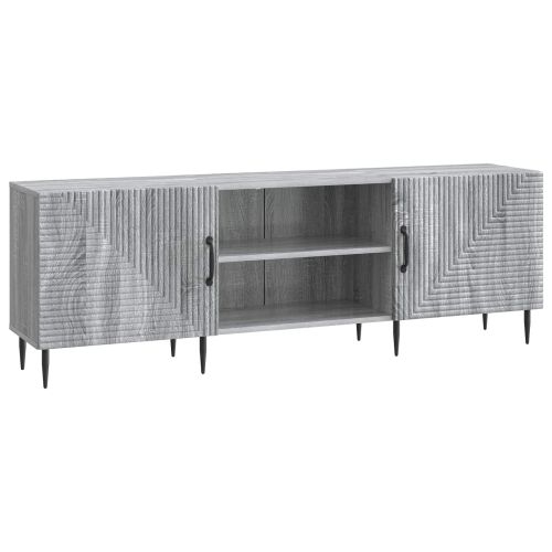 ТВ шкаф Сива сонома 150 x 31 x 50 см Инженерна дървесина