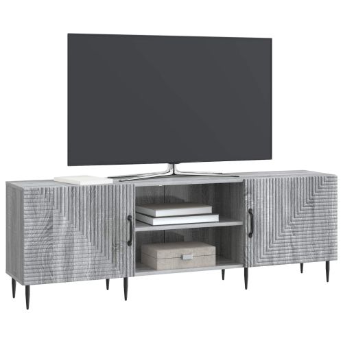 ТВ шкаф Сива сонома 150 x 31 x 50 см Инженерна дървесина
