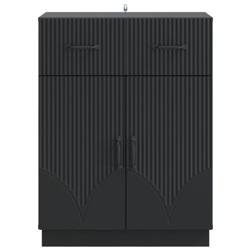 Служебен шкаф Черно 66 x 34,5 x 87 см Инженерна дървесина