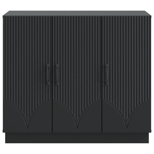 Служебен шкаф Черно 89 x 34,5 x 77 см Инженерна дървесина