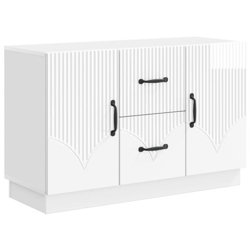 Служебен шкаф Бял гланц 89 x 34,5 x 57 см Инженерна дървесина