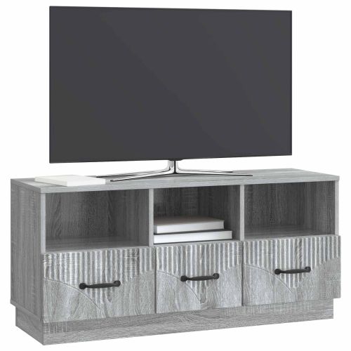ТВ шкаф Сива сонома 102 x 34,5 x 47 см Инженерна дървесина