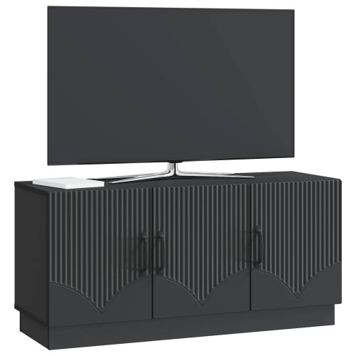 ТВ шкаф Черно 99 x 34,5 x 47 см Инженерна дървесина