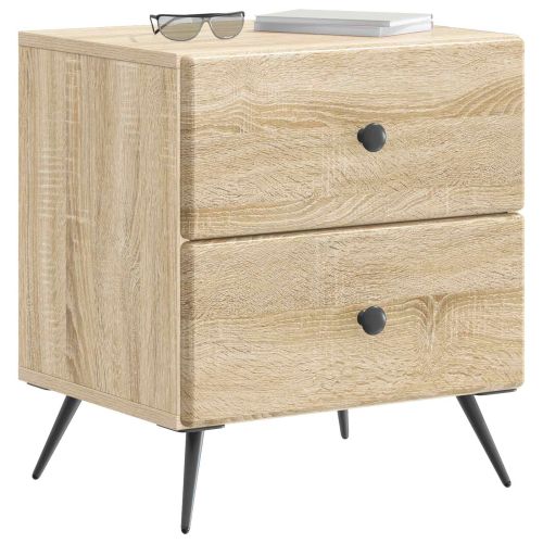 Нощен шкаф с чекмедже 2 pcs Дъб сонома 43 x 34,5 x 47,5 см