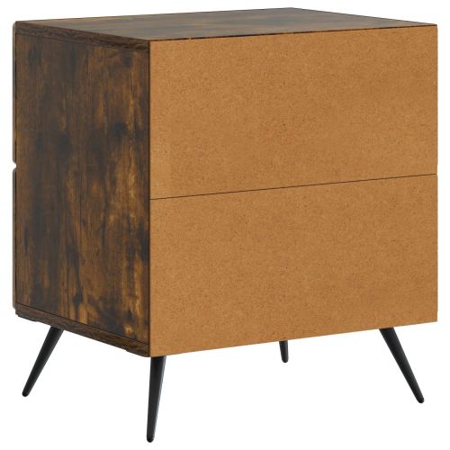 Нощен шкаф 2 бр. Опушен дъб 43 x 34,5 x 47,5 см