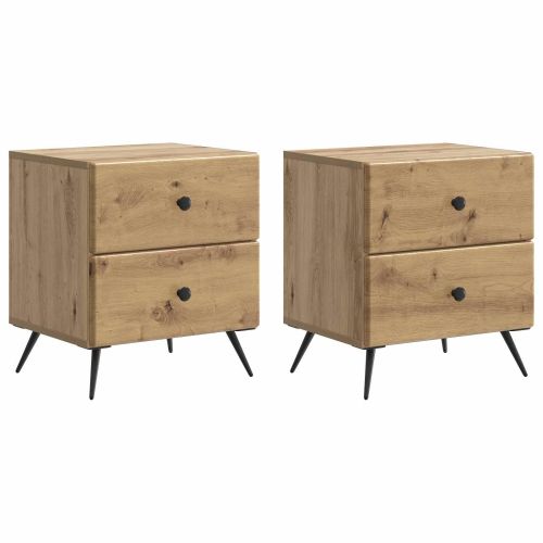 Нощен шкаф с чекмедже 2 pcs Дъб артизан 43 x 34,5 x 47,5 см