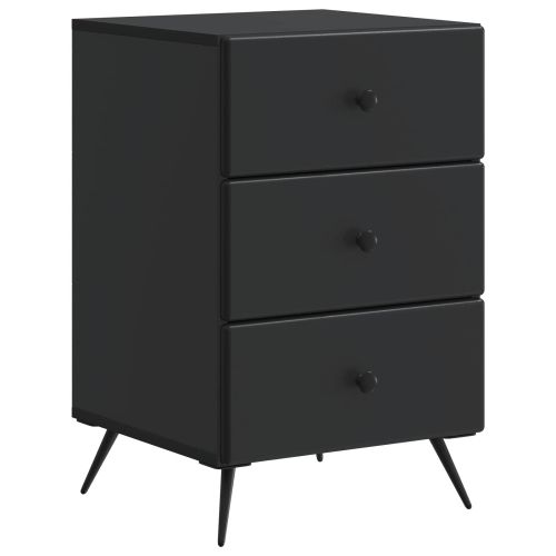 Нощен шкаф Черно 43 x 41 x 66,5 см Инженерна дървесина