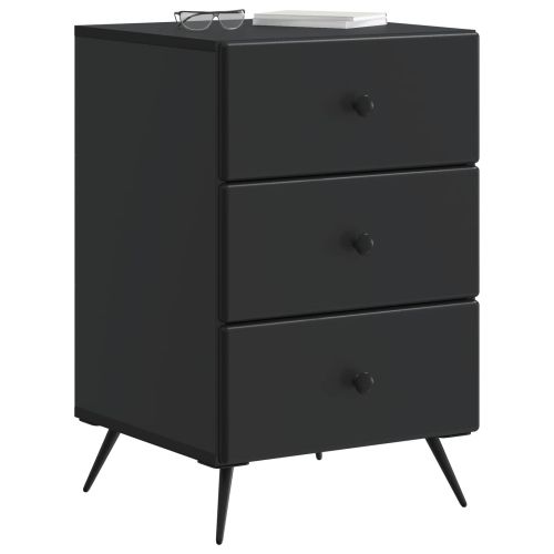 Нощен шкаф Черно 43 x 41 x 66,5 см Инженерна дървесина