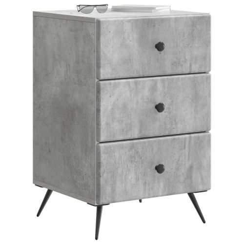 Нощен шкаф Бетонно сиво 43 x 41 x 66,5 см Инженерна дървесина