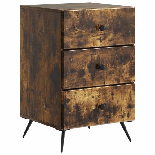 Нощен шкаф Опушен дъб 43 x 41 x 66,5 см Инженерна дървесина