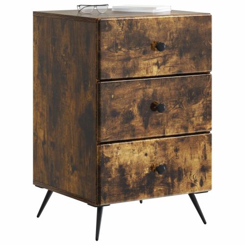 Нощен шкаф Опушен дъб 43 x 41 x 66,5 см Инженерна дървесина